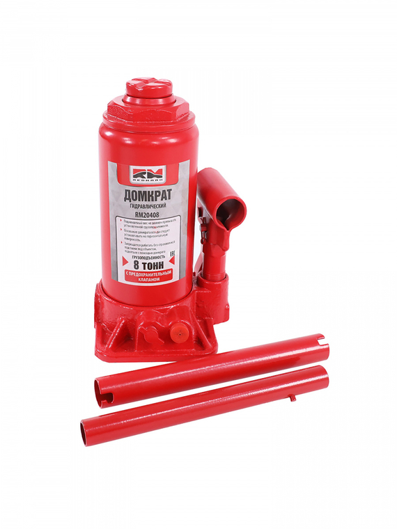 Домкрат гидравлический 8т.с перепускным клапаном (высота мин/макс 200/385мм) 