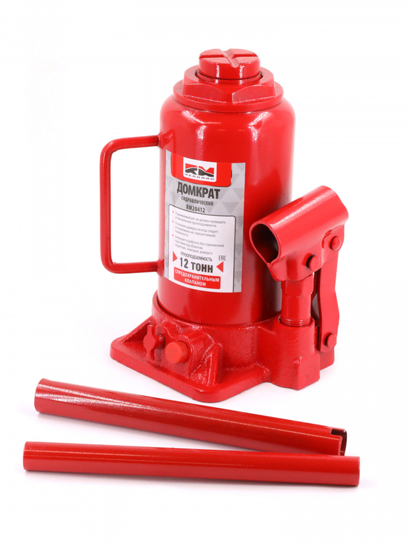 Домкрат гидравлический 12т. с перепускным клапаном (высота мин/макс 210/395мм) 