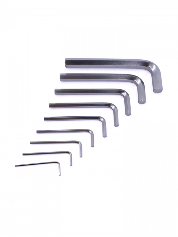 Набор ключей шестигранных 9 шт. короткий (1.5, 2, 2.5, 3, 4, 5, 6, 8, 10 мм) (кт.)