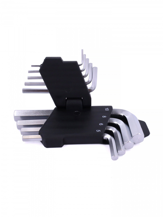 Набор ключей шестигранных 9 шт. короткий (1.5, 2, 2.5, 3, 4, 5, 6, 8, 10 мм) (кт.)