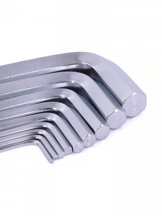 Набор ключей шестигранных 9 шт. короткий (1.5, 2, 2.5, 3, 4, 5, 6, 8, 10 мм) (кт.)