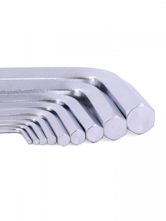 Набор ключей шестигранных 9 шт. удлиненый  (1.5, 2, 2.5, 3, 4, 5, 6, 8, 10 мм) (кт.)