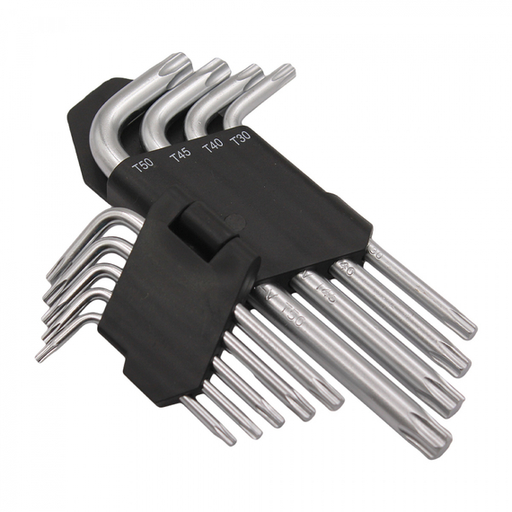 Набор ключей шестигран TORX коротких 9шт (кт.)(Т10, Т15, Т20, Т25, Т27, Т30, Т40, Т45, Т50) RedMark