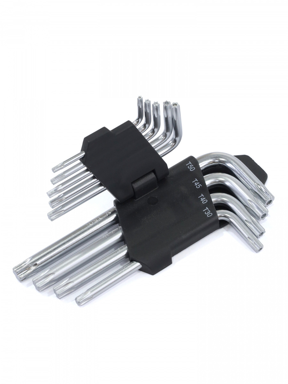 Набор ключей шестигран TORX коротких 9шт (кт.)(Т10, Т15, Т20, Т25, Т27, Т30, Т40, Т45, Т50) RedMark