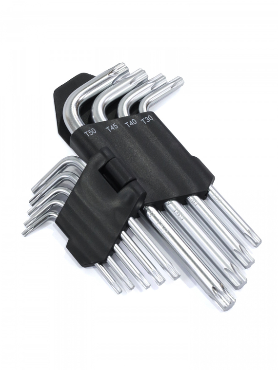 Набор ключей шестигран TORX коротких 9шт (кт.)(Т10, Т15, Т20, Т25, Т27, Т30, Т40, Т45, Т50) RedMark