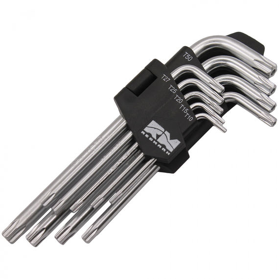 Набор ключей шестигран TORX удлиненый 9шт (кт.)(Т10, Т15, Т20, Т25, Т27, Т30, Т40, Т45, Т50) RedMark