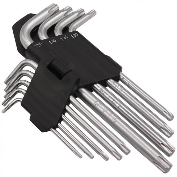 Набор ключей шестигран TORX удлиненый 9шт (кт.)(Т10, Т15, Т20, Т25, Т27, Т30, Т40, Т45, Т50) RedMark