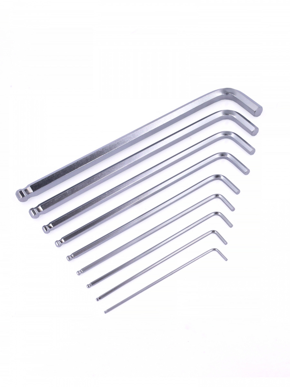 Набор ключей шестигранных с шаром 9 шт удлиненый (1.5,2,2.5,3,4,5,6,8,10 мм) (кт.)