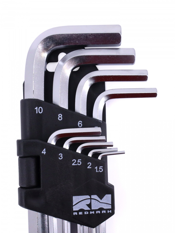 Набор ключей шестигранных с шаром 9 шт удлиненый (1.5,2,2.5,3,4,5,6,8,10 мм) (кт.)