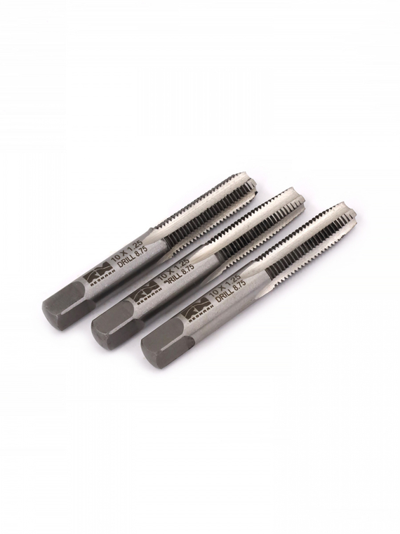 Метчики метрические M10×1,25мм (набор 3 шт.) 