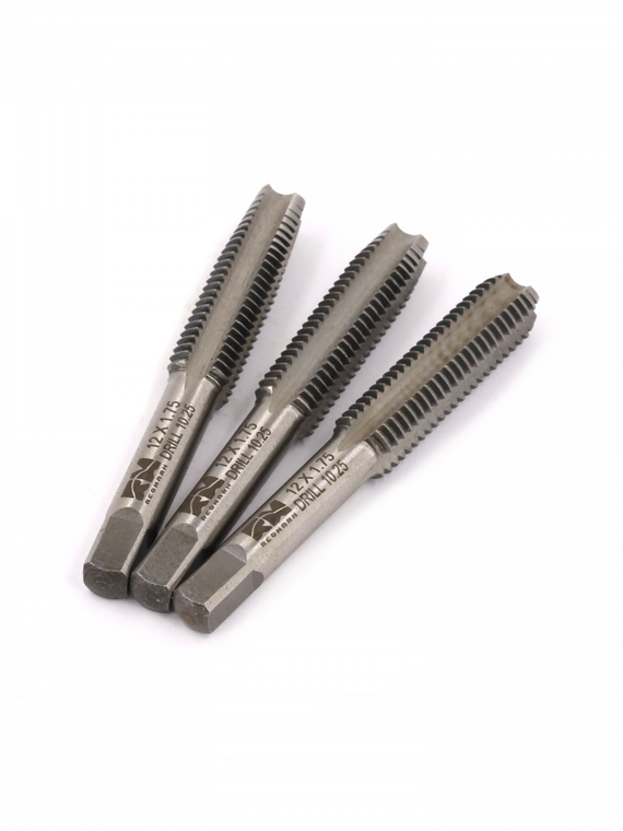 Метчики метрические M12×1,75мм (набор 3 шт. ) 