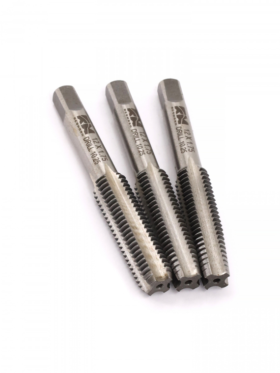 Метчики метрические M12×1,75мм (набор 3 шт. ) 