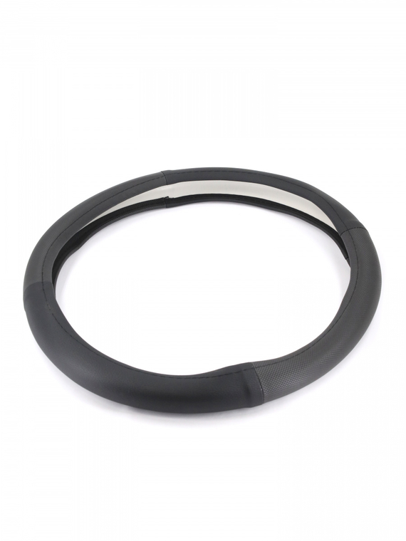 Оплетка руля RedMark комб. экокожа, М размер, карбон-глад.черный