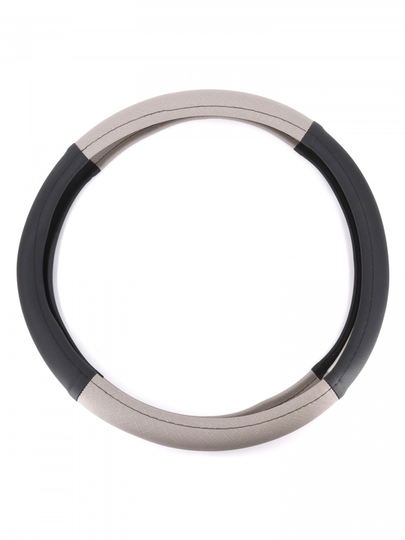 Оплетка руля RedMark комб. экокожа, М размер, черно-серый