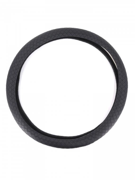 Оплетка руля RedMark экокожа, М размер, косичка, черный