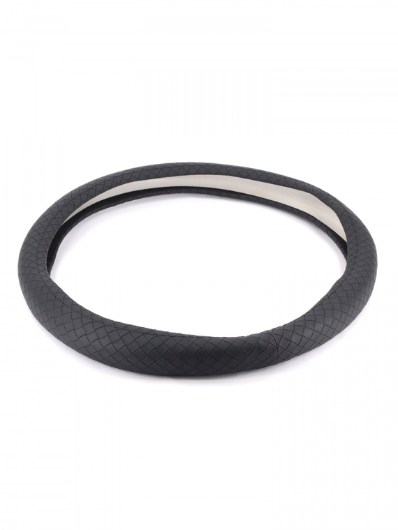 Оплетка руля RedMark экокожа, М размер, косичка, черный