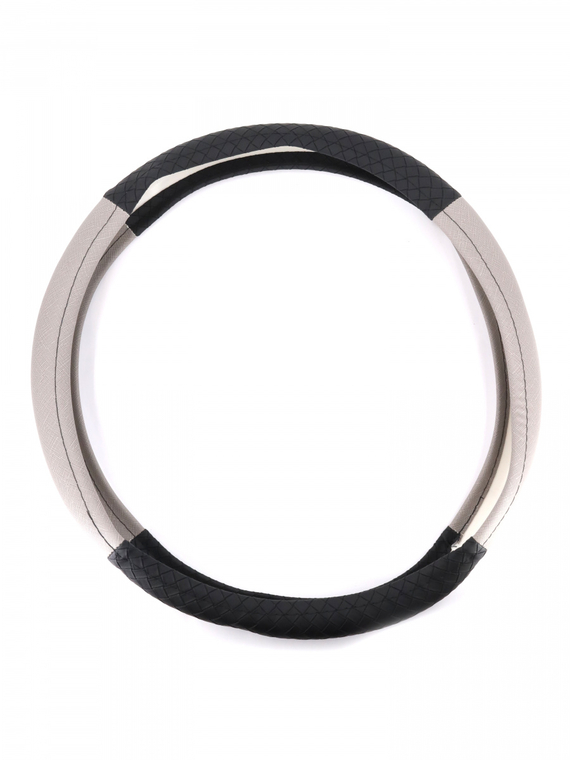 Оплетка руля RedMark комб. экокожа, XL размер, косичка черн./серый