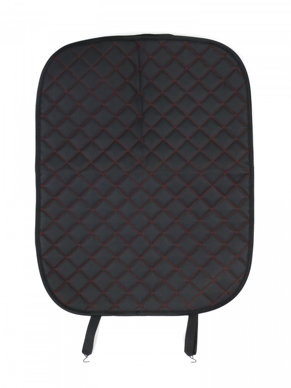 Накидка защитная на спинку сиденья экокожа ромб черный/красный RedMark