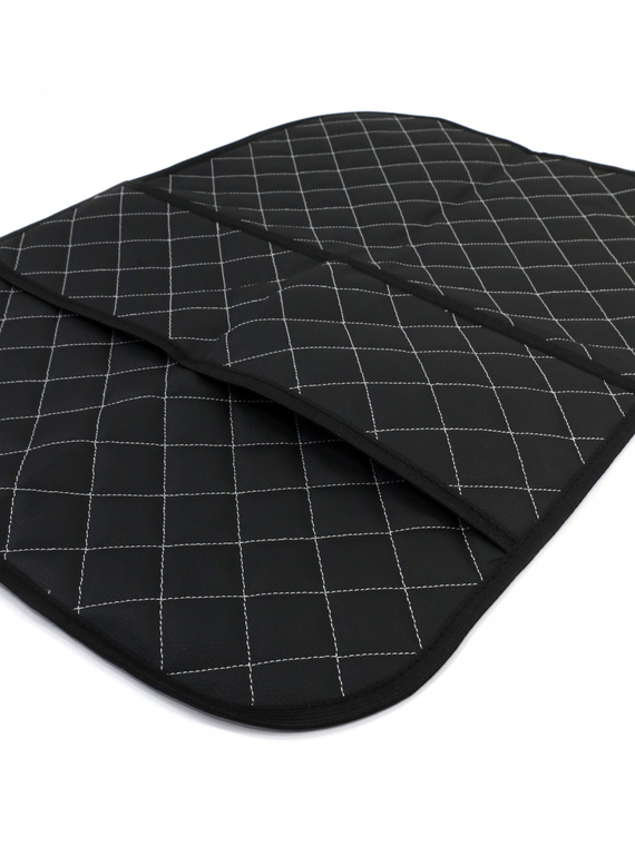 Накидка защитная на спинку сиденья с орган-ром экокожа ромб черный/белый RedMark