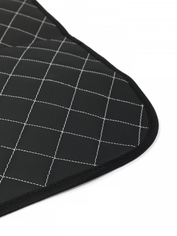 Накидка защитная на спинку сиденья с орган-ром экокожа ромб черный/белый RedMark