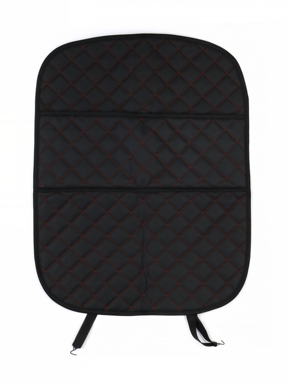 Накидка защитная на спинку сиденья с орган-ром экокожа ромб черный/красный RedMark