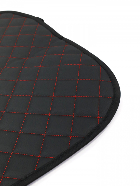 Накидка защитная на спинку сиденья с орган-ром экокожа ромб черный/красный RedMark