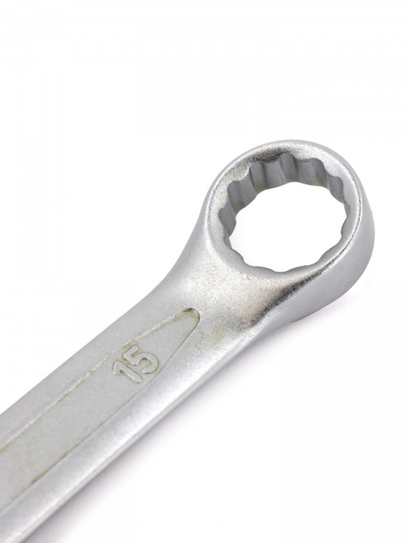 Ключ гаечный комбинированный 15х15 мм (холодный штамп) CR-V 