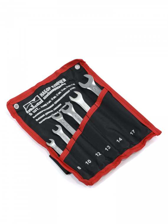 Набор ключей комбинированных 6 шт. (кт.) (8,10,12,14,17мм) (холодный штамп) CR-V 