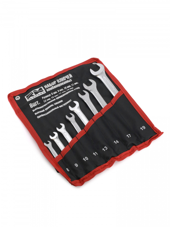 Набор ключей комбинированных 8 шт. (кт.) (8,9,10,11,13,14,17,19 мм) (холодный штамп) CR-V 