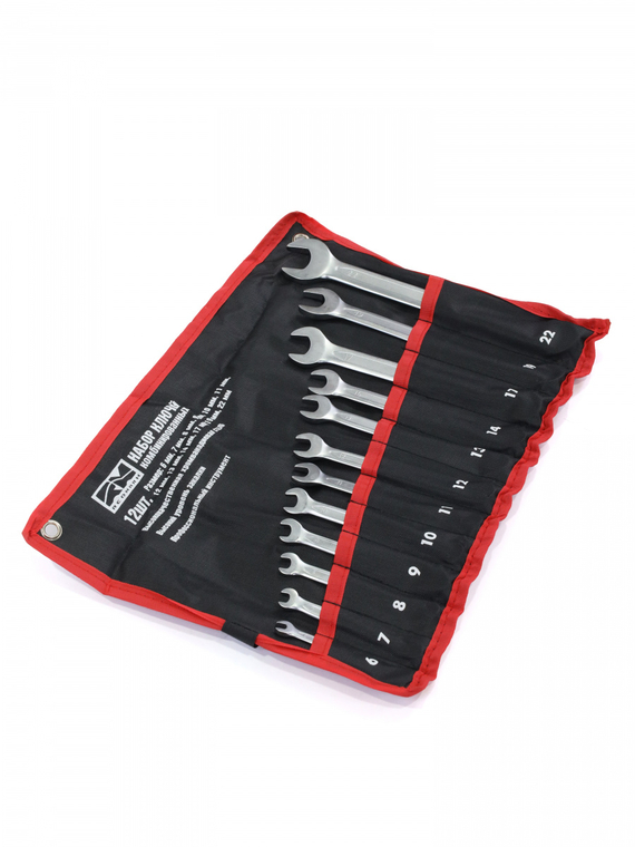 Набор ключей комбинированных 12 шт. (кт.) (6,7,8,9,10,11,12,13,14, 17,19,22 мм) (холодный штамп) CR-V 