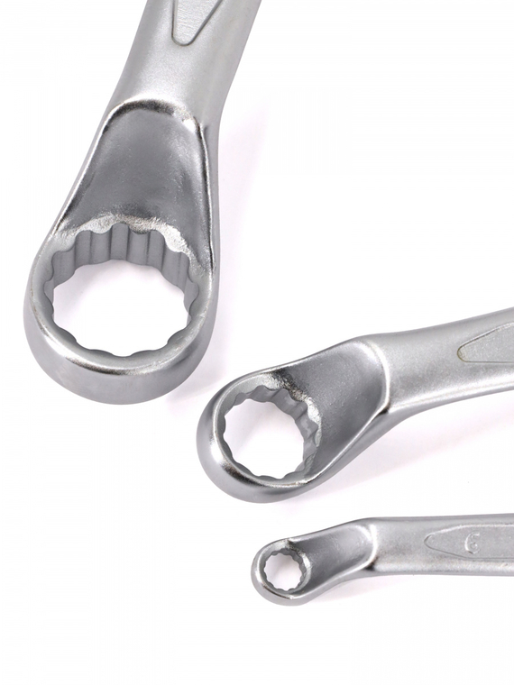 Набор ключей накидных 8 шт. (6x7- 20x22 мм) (холодный штамп) CR-V 