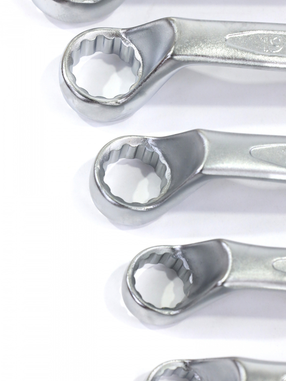 Набор ключей накидных 12 шт.(6х7 - 30х32 мм) (холодный штамп) CR-V 