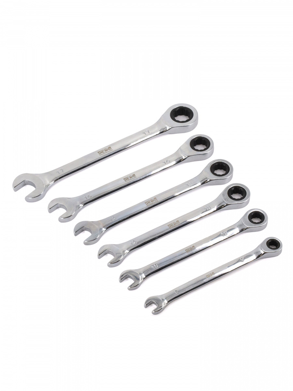 Набор ключей комбинированных трещоточных 6 шт холдер (8,10,12,13,14,17) Redmark