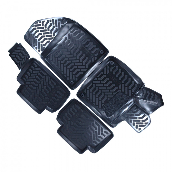 Коврики внутрисалонные Geely Coolray (SX11) (2019- ) (3D с подпят.) (крепеж) (полиуретан) 