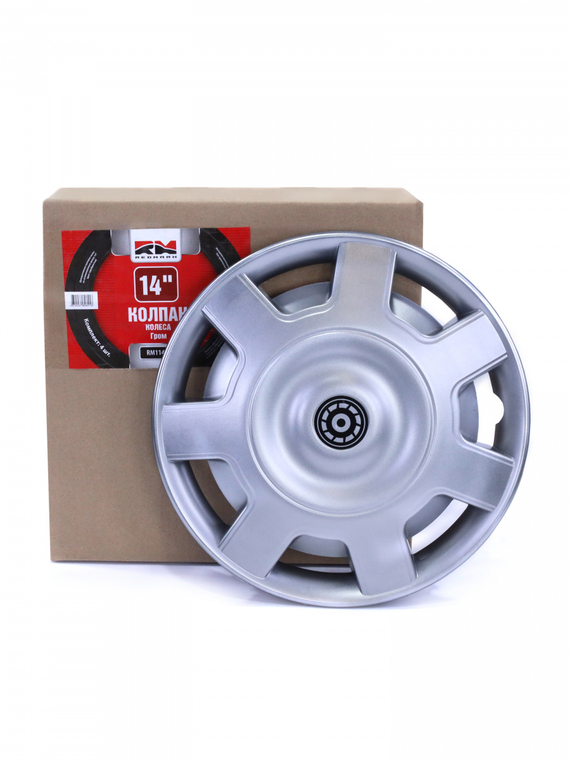Колпак колеса R14 Гром (пруж) кт 4 шт. (2+2) в коробке REDMARK