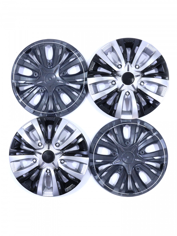 Колпак колеса R14 Лион микс черный (пруж) кт 4 шт.(2+2) в коробке REDMARK