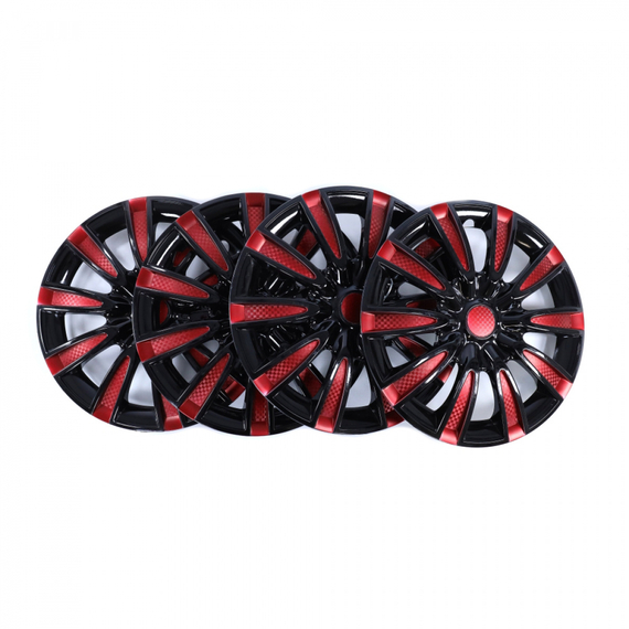 Колпак колеса R14 Торнадо микс красный (пруж) кт 4 шт.(2+2) в коробке REDMARK