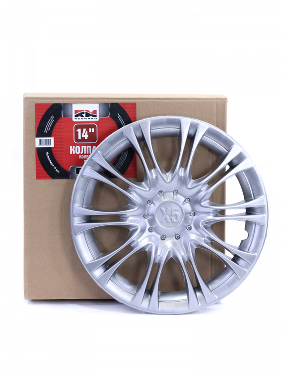 Колпак колеса R14 Х5 (пруж) кт 4 шт. (2+2) в коробке REDMARK