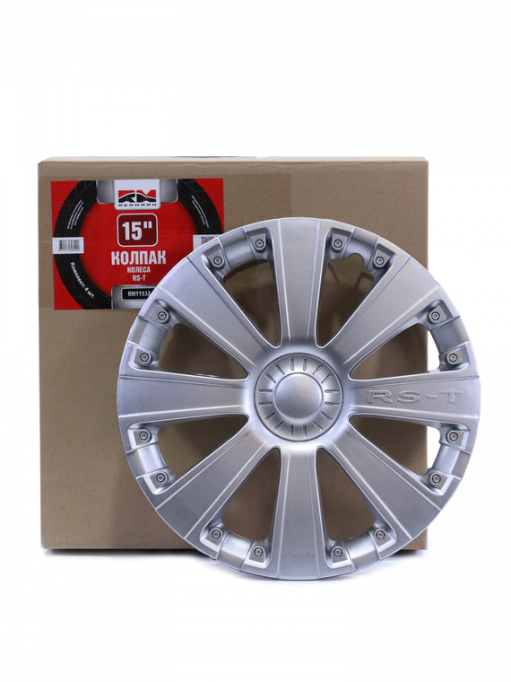 Колпак колеса R15 RS-T (пруж) кт 4 шт. (2+2) в коробке REDMARK