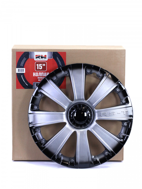 Колпак колеса R15 RS-T+ (пруж) кт 4 шт. (2+2) в коробке REDMARK