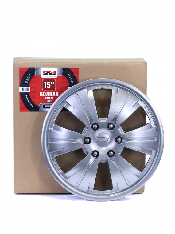 Колпак колеса R15 Бест (пруж) кт 4 шт. (2+2) в коробке REDMARK