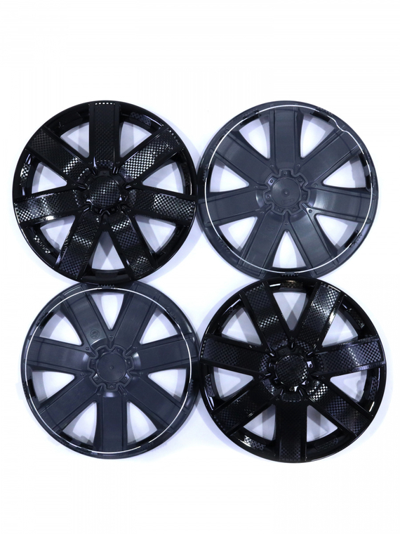 Колпак колеса R15 Галакси черный глянец (пруж) кт 4 шт.(2+2) в коробке REDMARK