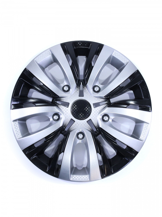 Колпак колеса R15 Лион микс черный (пруж) кт 4 шт. (2+2) в коробке REDMARK