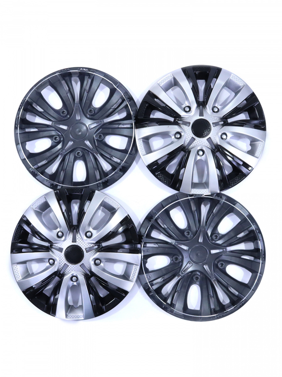 Колпак колеса R15 Лион микс черный (пруж) кт 4 шт. (2+2) в коробке REDMARK