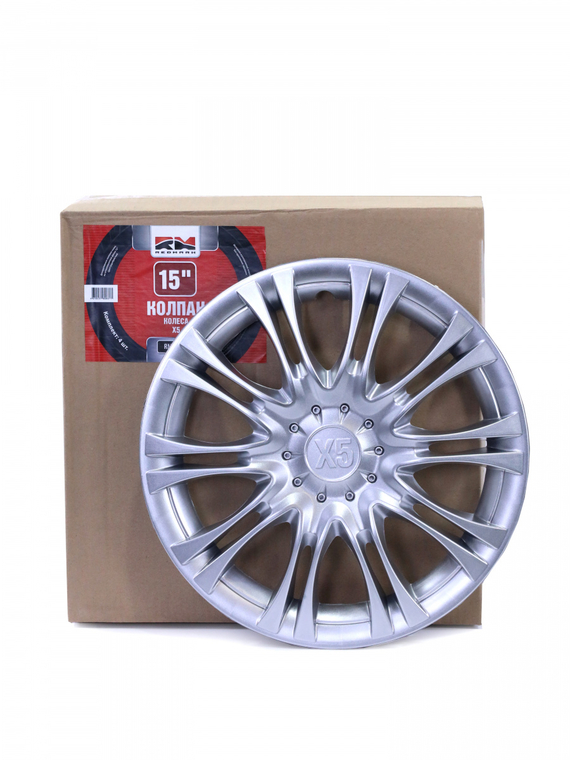 Колпак колеса R15 Х5 (пруж) кт 4 шт.(2+2) в коробке REDMARK