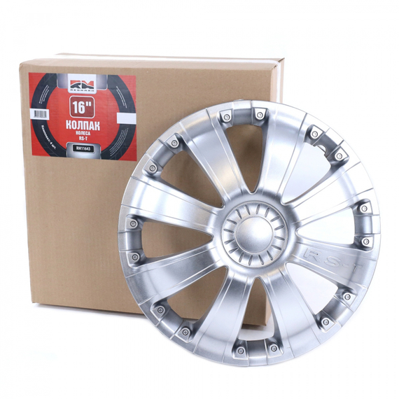 Колпак колеса R16 RS-T иномарки (пруж) кт 4 шт.(2+2) в коробке REDMARK