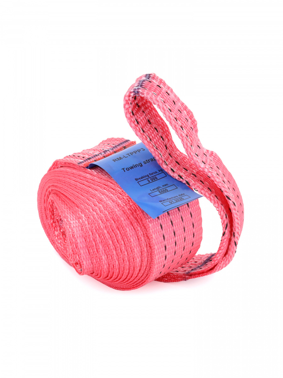 Трос буксировочный лента (5 м 3 т.) петля/петля (пакет) 