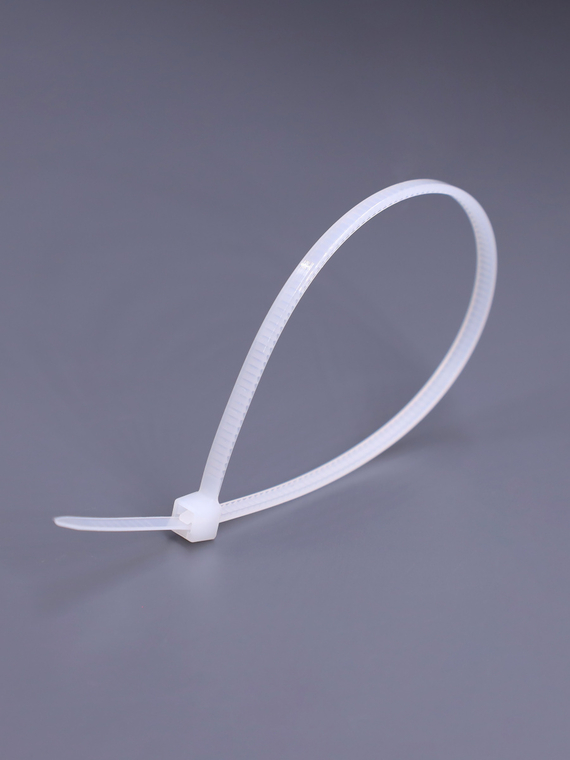 Стяжка нейлоновая (хомут нейлон) 150х2,5мм, белая (100 шт/уп) 