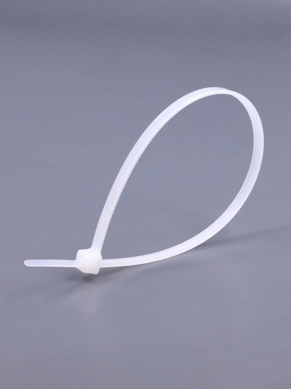 Стяжка нейлоновая (хомут нейлон) 200х3,6мм, белая (100 шт/уп) 