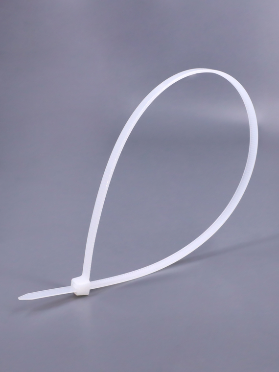 Стяжка нейлоновая (хомут нейлон) 350х4,8мм, белая (100 шт/уп) 